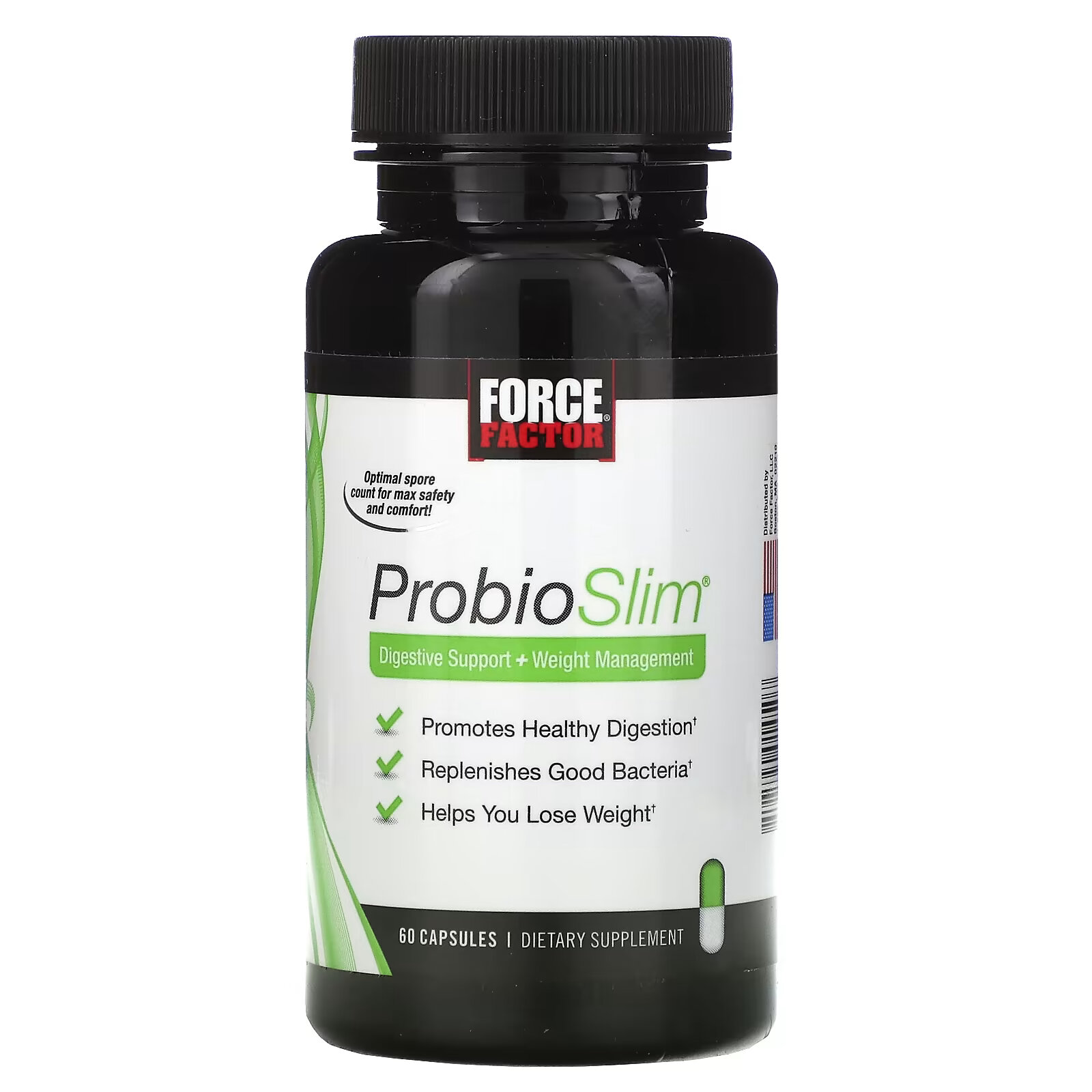 Force Factor, ProbioSlim, средство для поддержки пищеварения и коррекции веса, 60 капсул force factor probioslim средство для поддержки пищеварения и коррекции веса 60 капсул