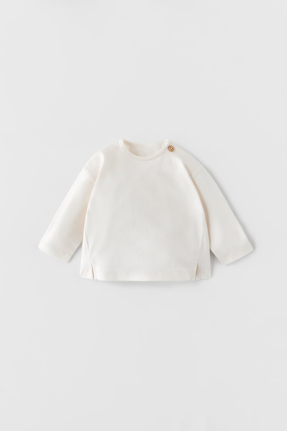 

Обычная футболка ZARA, светлый экру