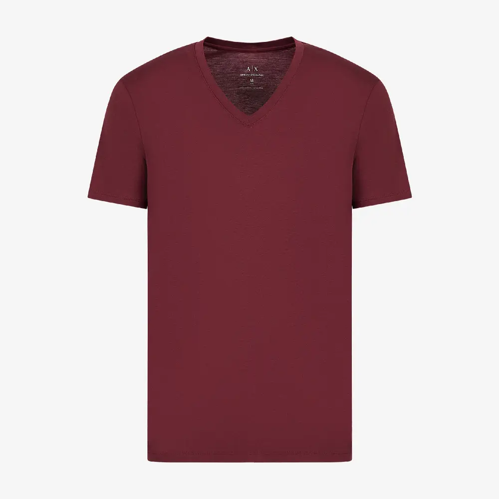 

Футболка Armani Exchange Slim Fit Short Sleeve Pima Cotton, бордовый