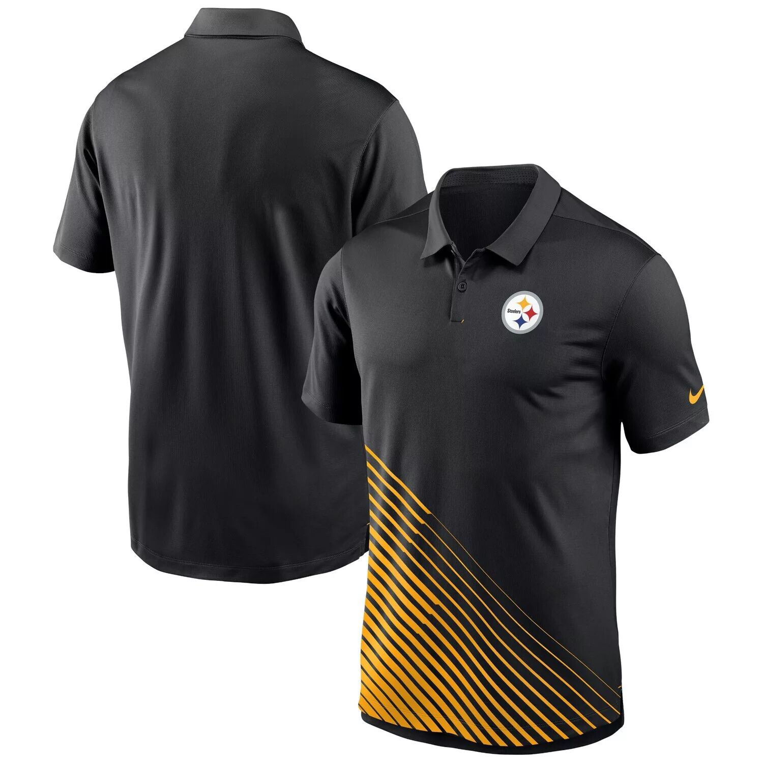 

Мужская черная футболка-поло Pittsburgh Steelers Vapor Performance Nike, Черный