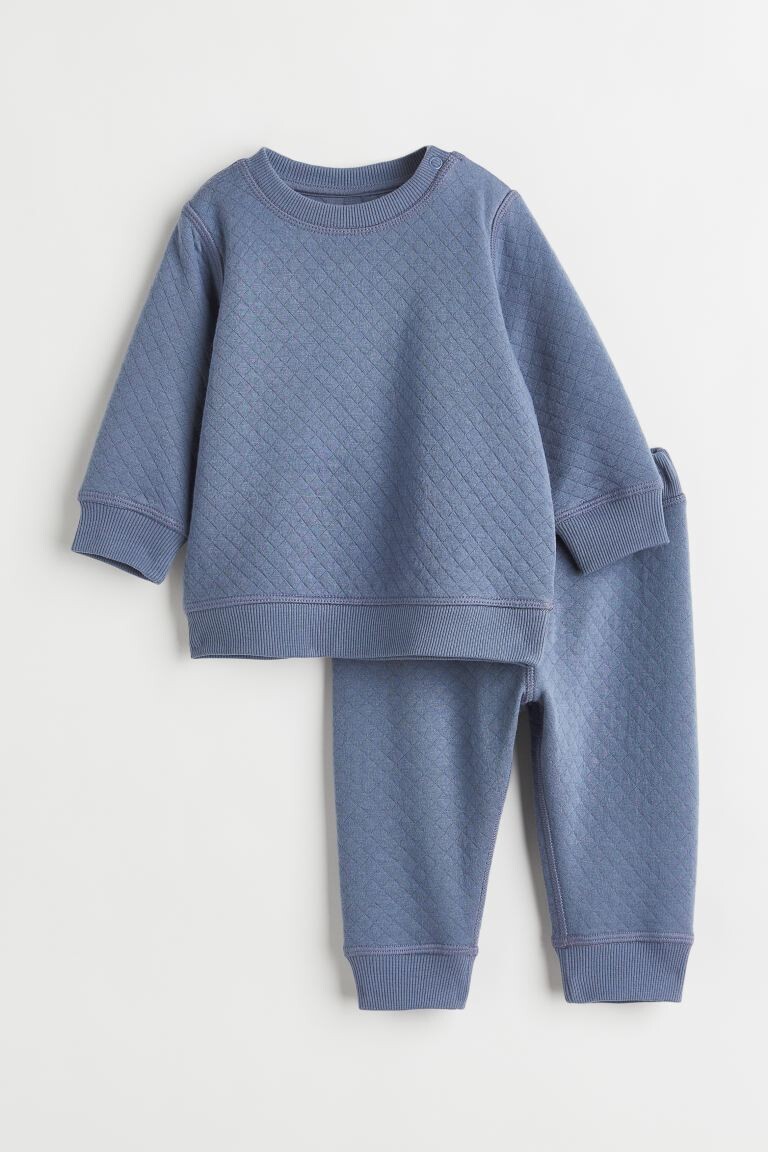 

Стеганый комплект из 2 предметов H&M, синий