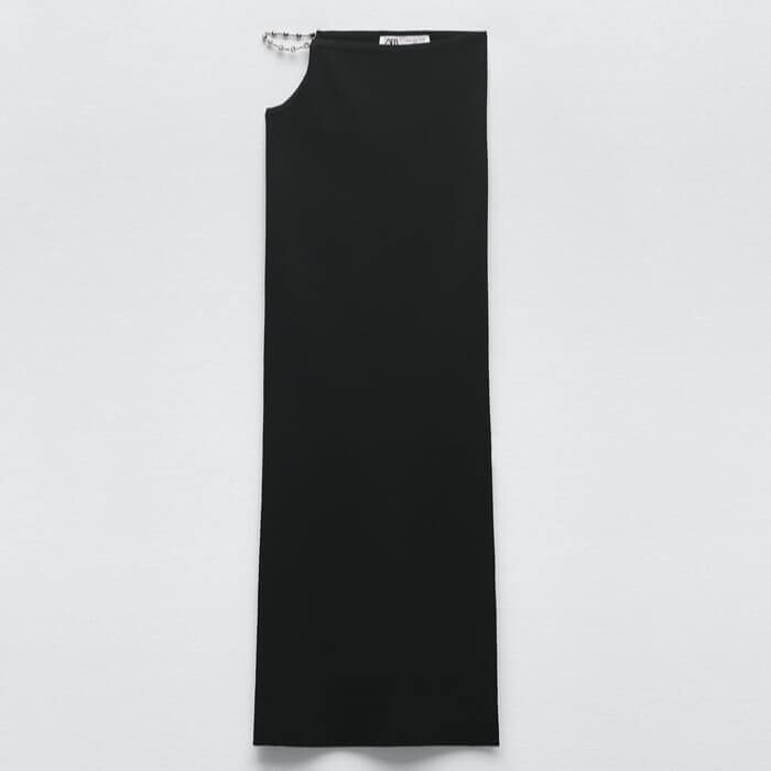 

Юбка Zara Knit Cut Out, черный