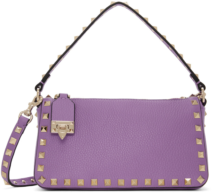 

Пурпурная сумка Rockstud Baguette Valentino Garavani