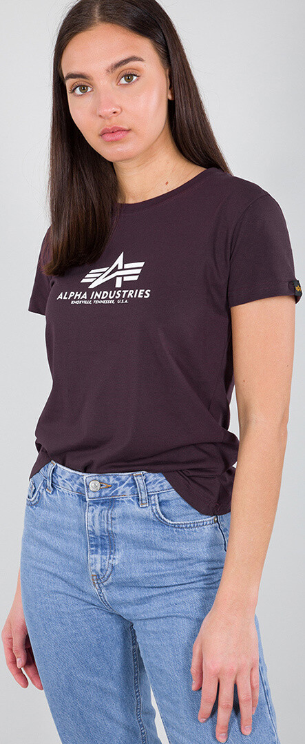 

Футболка Alpha Industries New Basic женская, темно-красная
