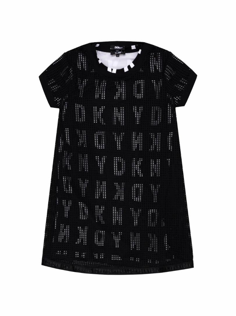 Многослойное платье с монограммой DKNY
