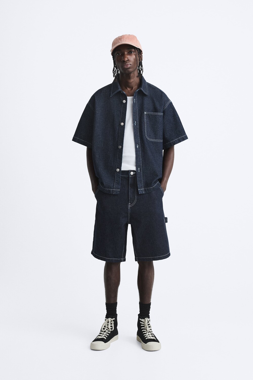 

Шорты-бермуды carpenter с карманом Zara, синий