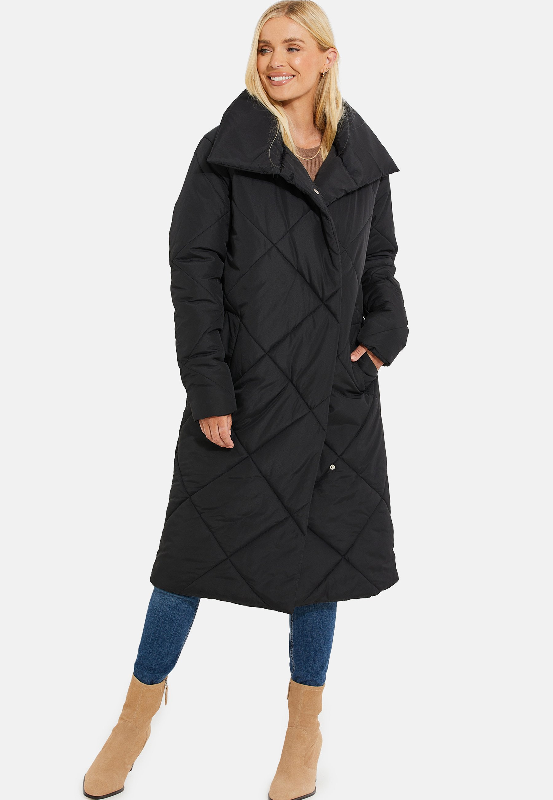 цена Пальто зимнее Threadbare, черный