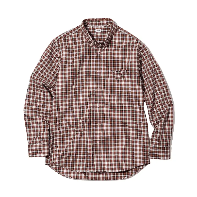 

Рубашка Uniqlo Extra Fine Cotton, темно-оранжевый