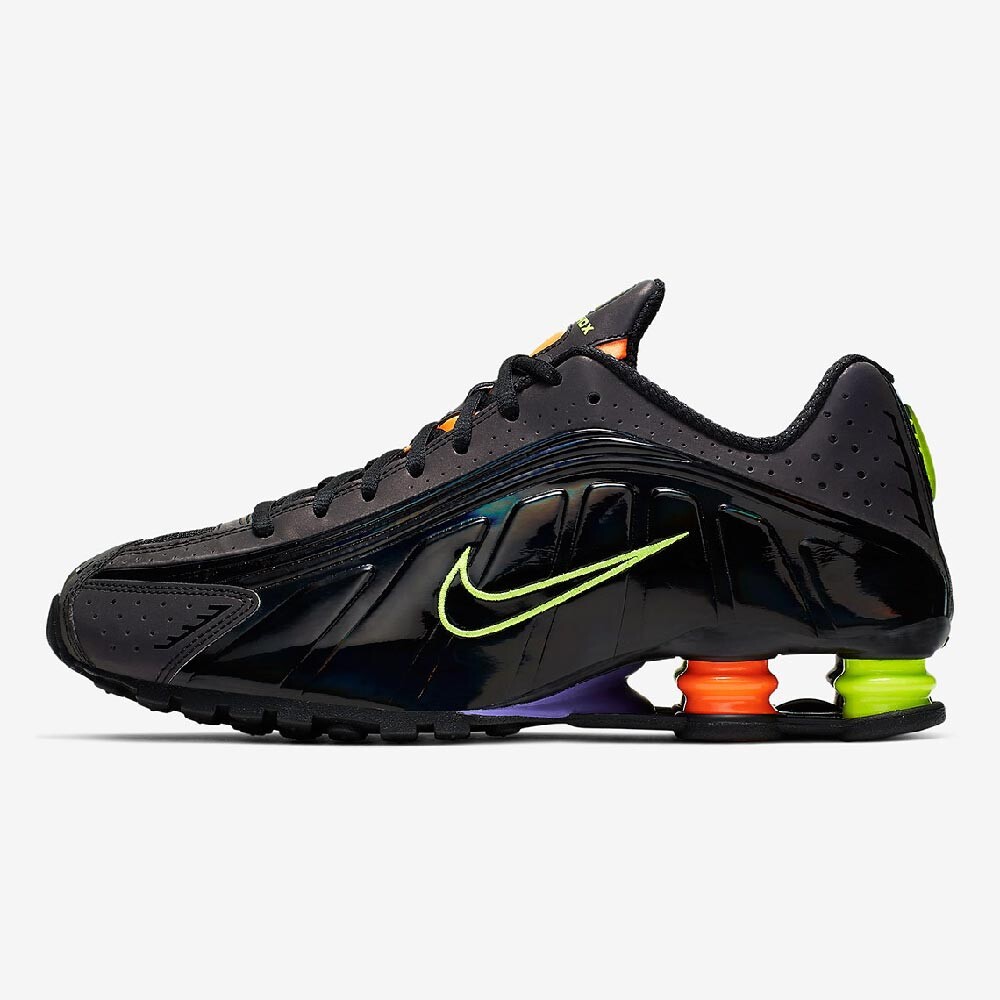 

Кроссовки Nike Shox R4 Gel Black Neon Men's, черный/зеленый/оранжевый