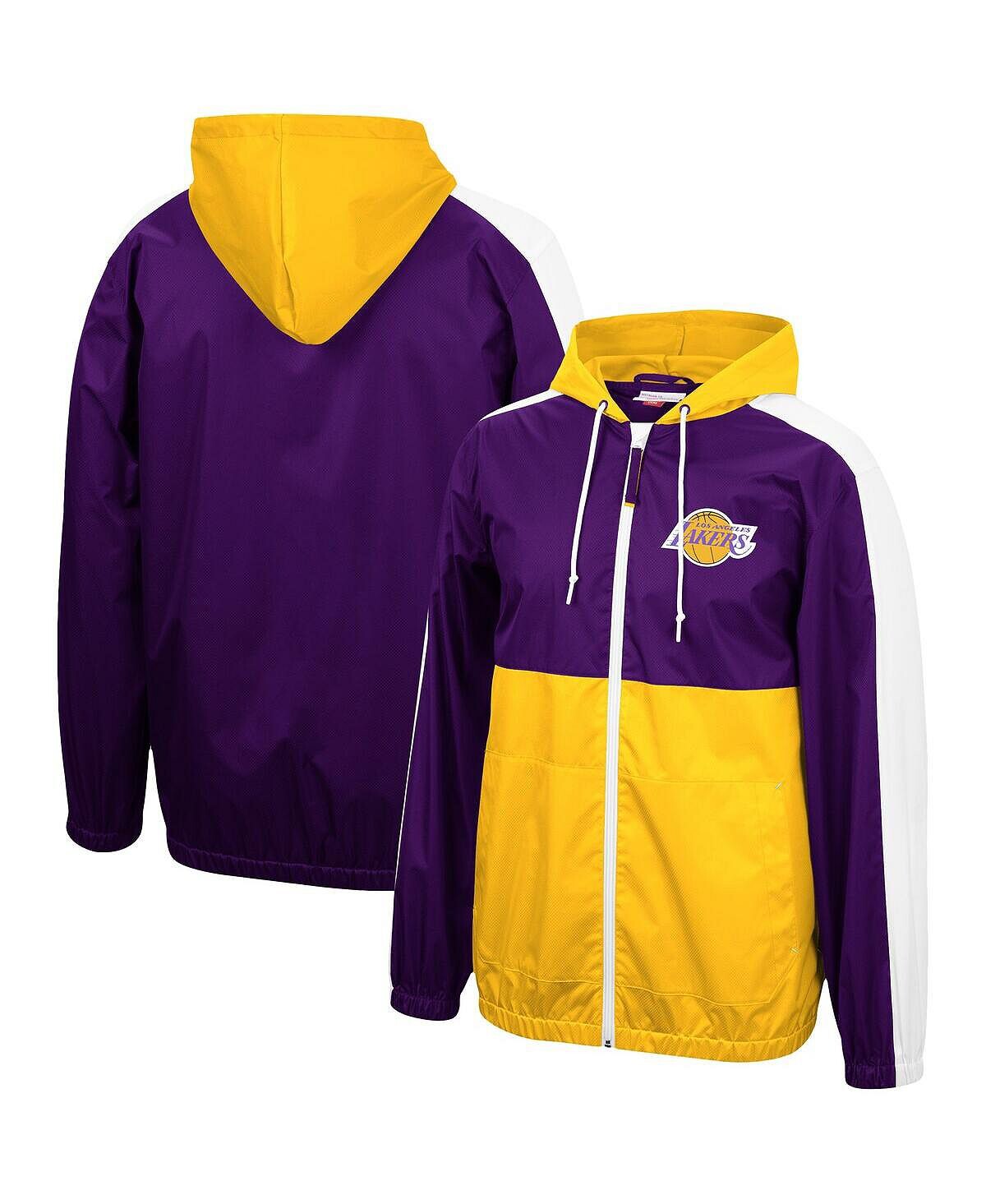 

Мужская фиолетовая ветровка los angeles lakers game day с молнией во всю длину Mitchell & Ness, фиолетовый