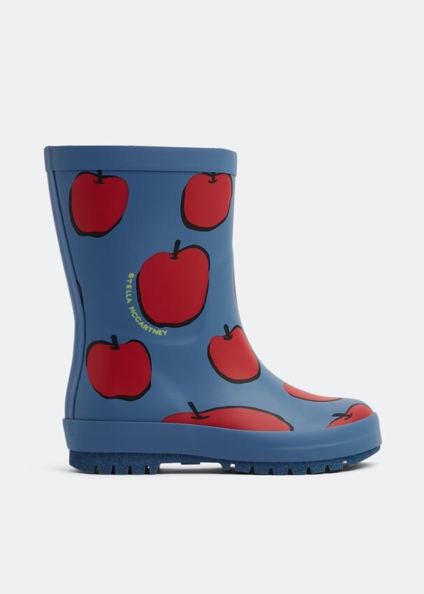 

Ботинки STELLA MCCARTNEY Apple print rain boots, синий