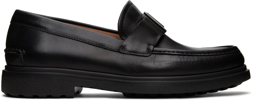

Черные кожаные лоферы Ferragamo