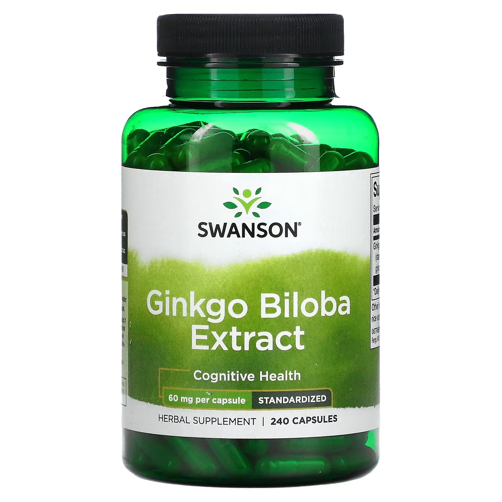 Экстракт Гинкго Билоба Swanson, 240 капсул swanson экстракт гинкго билоба 120 мг 100 вегетарианских капсул