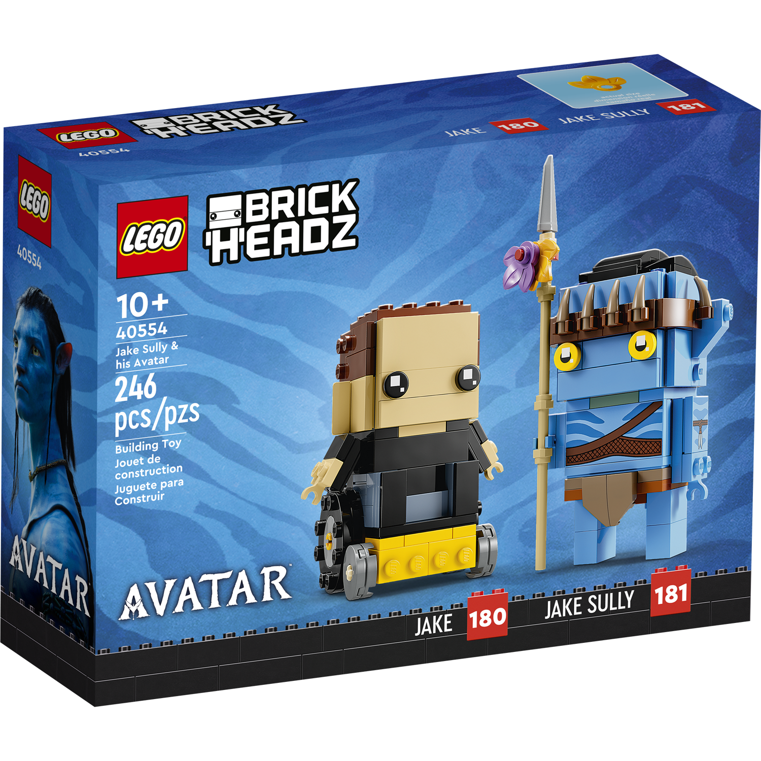 Конструктор Lego BrickHeadz Jake Sully & his Avatar 40554, 246 деталей конструктор lego lego brickheadz 40543 сувенирный набор сенбернар