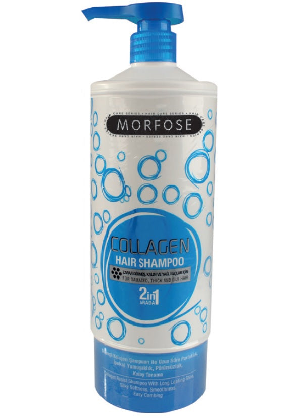 Morfose Collagen Hair Shampoo Шампунь для укрепления волос 2в1 1000мл шампунь с кератином morfose keratin hair shampoo 500 мл