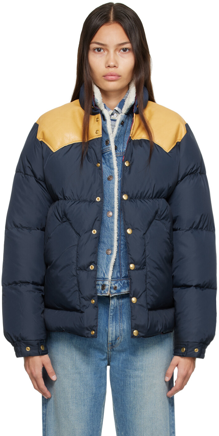 

SSENSE Эксклюзивная темно-синяя пуховая куртка со вставками Rocky Mountain Featherbed