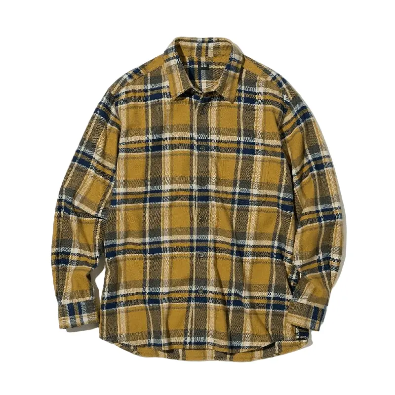 

Рубашка Uniqlo Flannel Checked, желтый