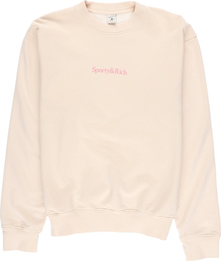 

Толстовка Sporty & Rich New Health Crewneck 'Cream/Rose', кремовый