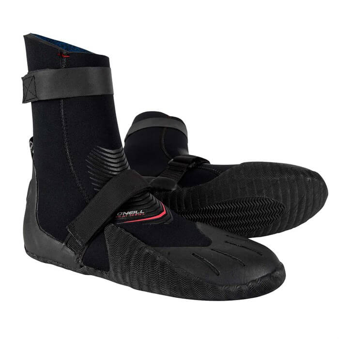 Ботинки для гидрокостюма O'Neill 7mm Heat Round Toe, черный 2022 motorcycle boots thick heel platform shoes woman slip on round toe fashion martin boots