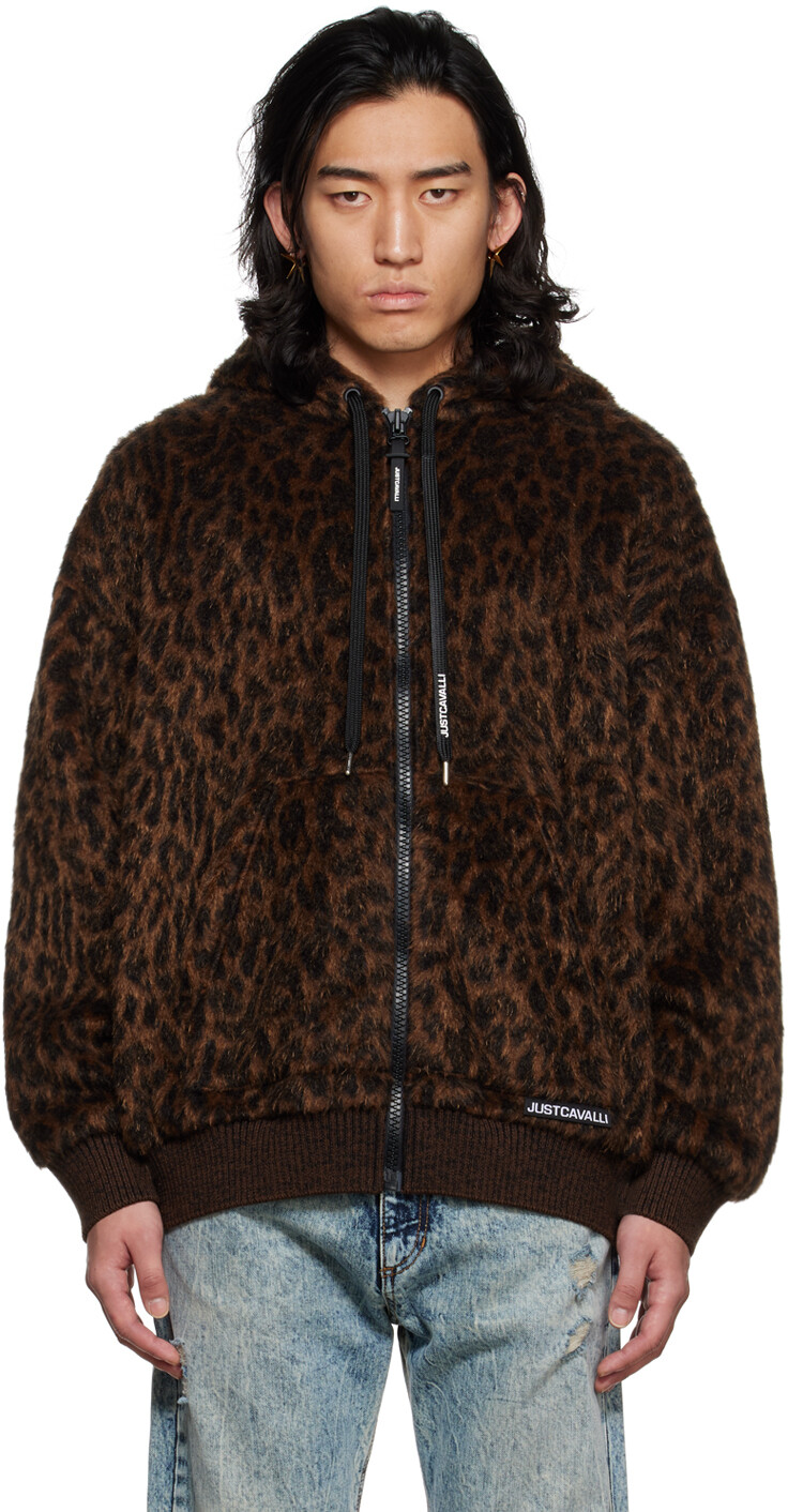 

Коричневая толстовка с капюшоном Just Cavalli
