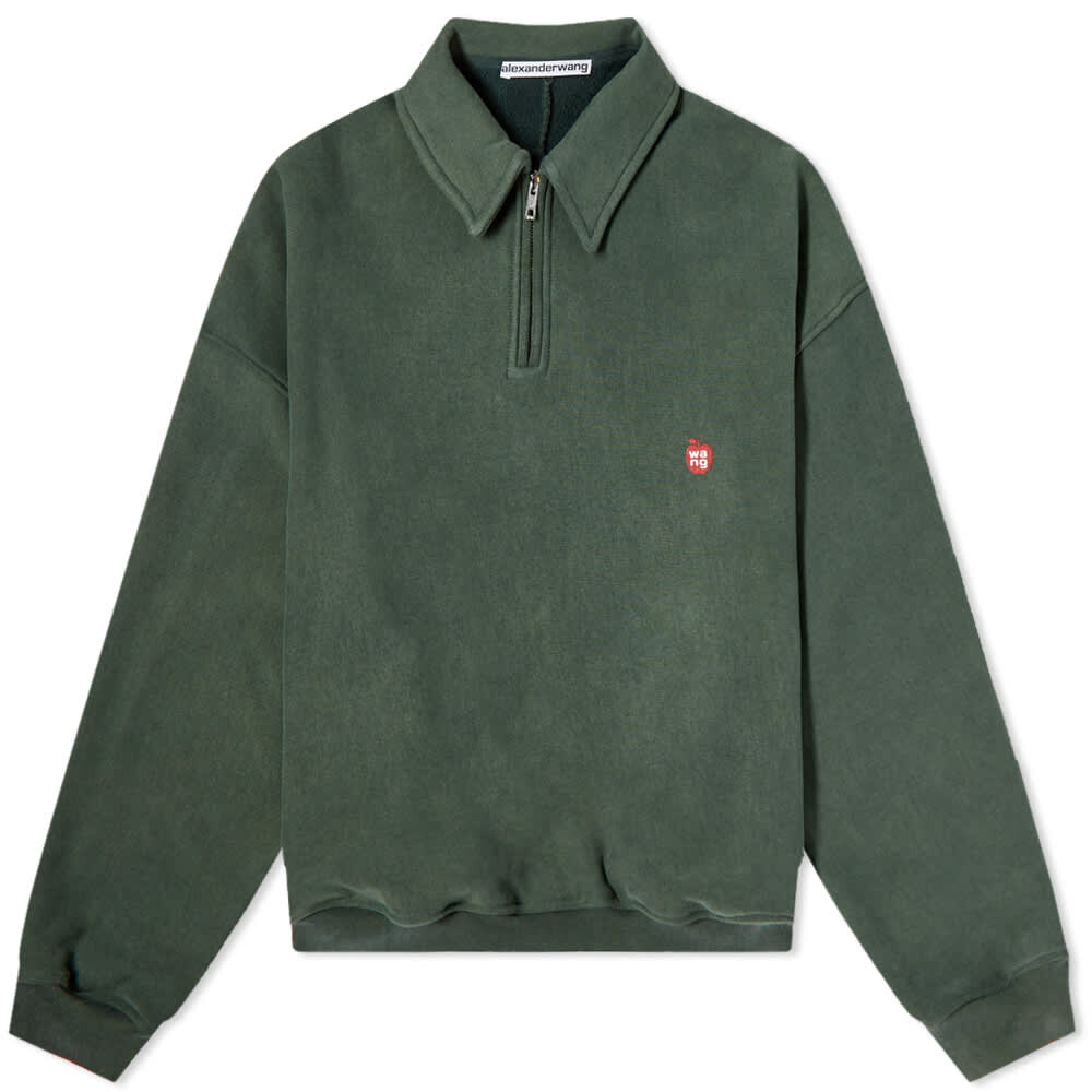 

Толстовка Alexander Wang Half Zip Glitter Polo Sweat