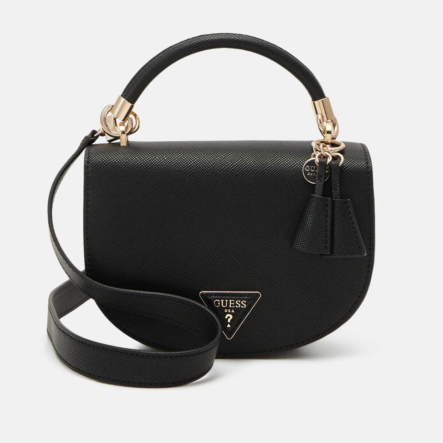 

Сумка кросс-боди Guess Gizele Mini Saddle, черный