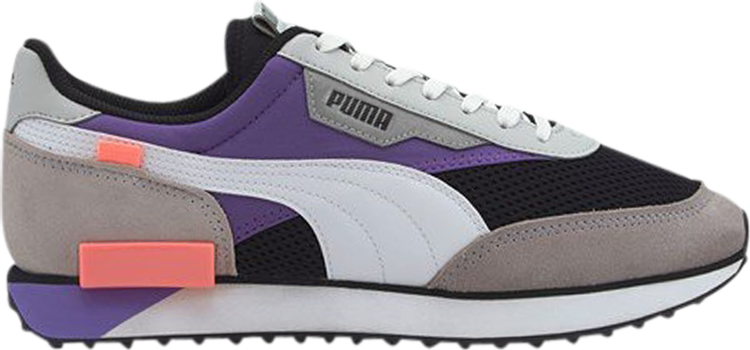 кроссовки puma rider future vintage unisex black gray violet Кроссовки Puma Future Rider Galaxy Pack - Black Ultra Violet, черный