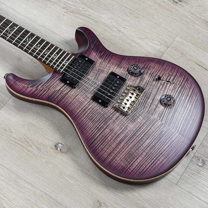 

PRS Paul Reed Smith Wood Library Custom 24 Guitar, Charcoal Purple Burst 108627::CD