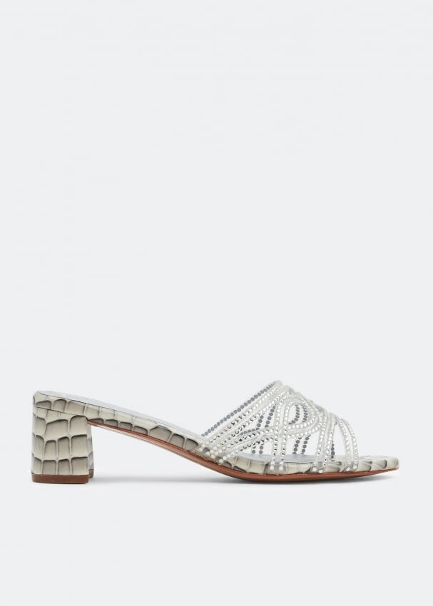 

Сандалии NICOLI Calix crystal sandals, белый