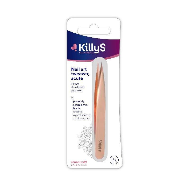 

KillyS Nail Art Tweezer Розовое золото пинцет для дизайна ногтей