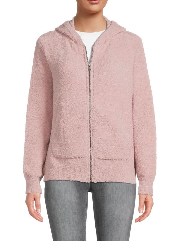 

Куртка RD style из искусственного меха с капюшоном на молнии, rose