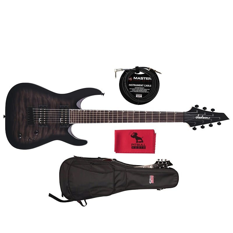 

Jackson JS Dinky Arch Top JS22Q-7 DKA HT 7-струнная гитара Black Burst с сумкой для переноски Jackson Audio 2918804585