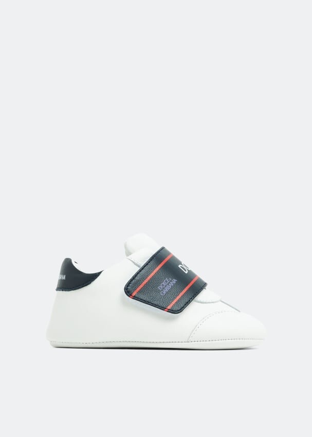 

Кроссовки DOLCE&GABBANA Leather logo sneakers, белый