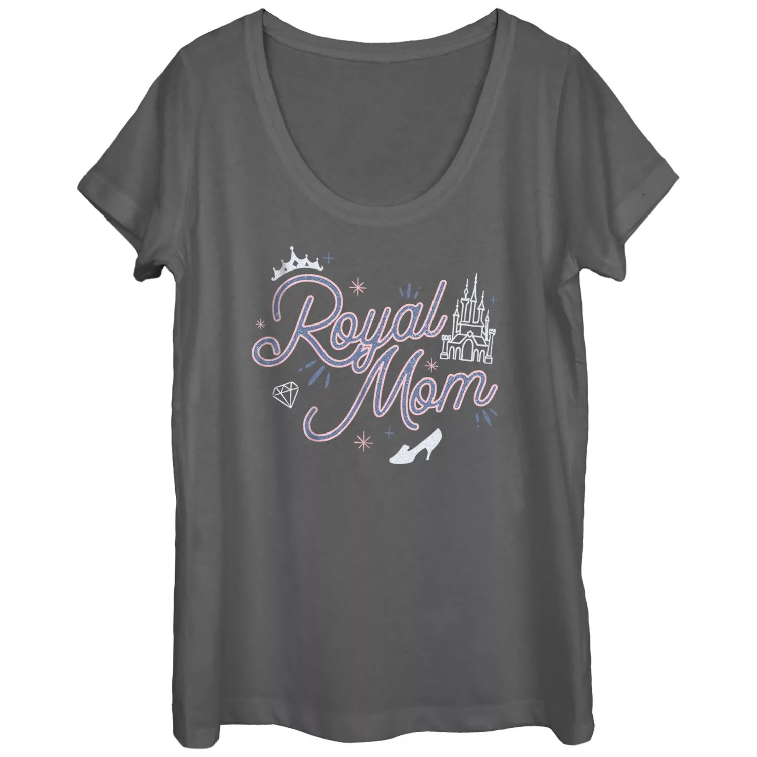 Детская футболка Royal Mom с овальным вырезом и рисунком Disney Princesses Juniors Disney