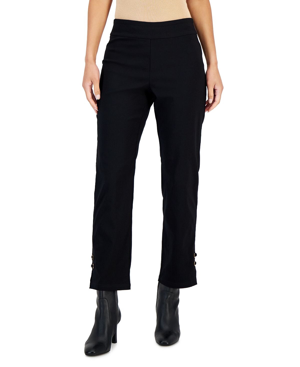

Брюки petite со шнуровкой и подолом, созданные для macy's JM Collection, мульти