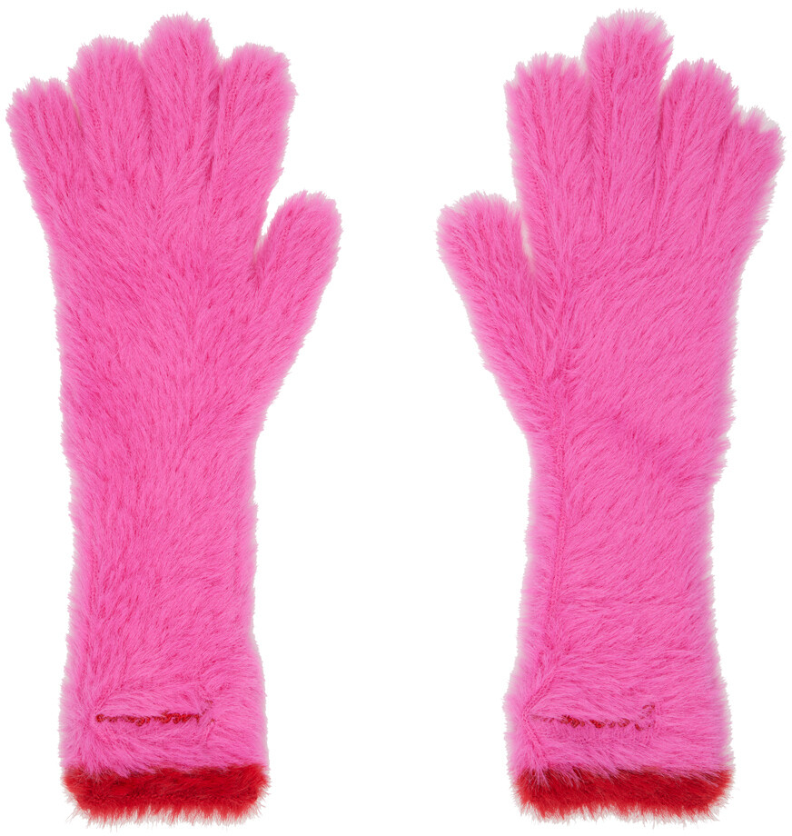 

Розовые перчатки Le Papier 'Les Gants Neve' Jacquemus