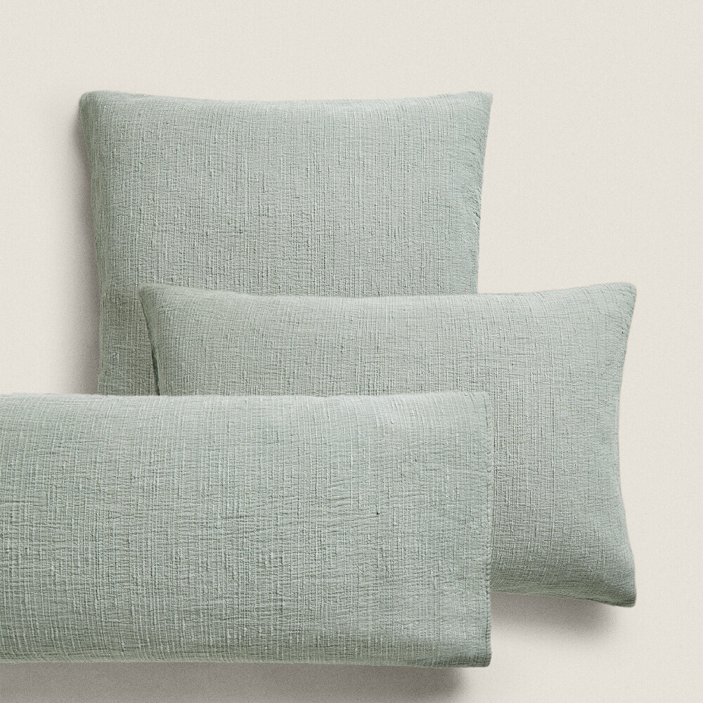 

Наволочка Zara Home With Raised Quilt Bedspread Effect, бирюзовый