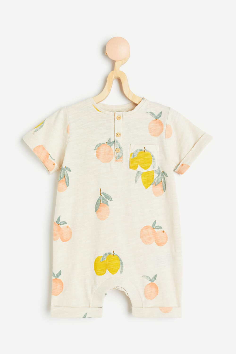 

Комбинезон H&M Cotton, белый с персиками