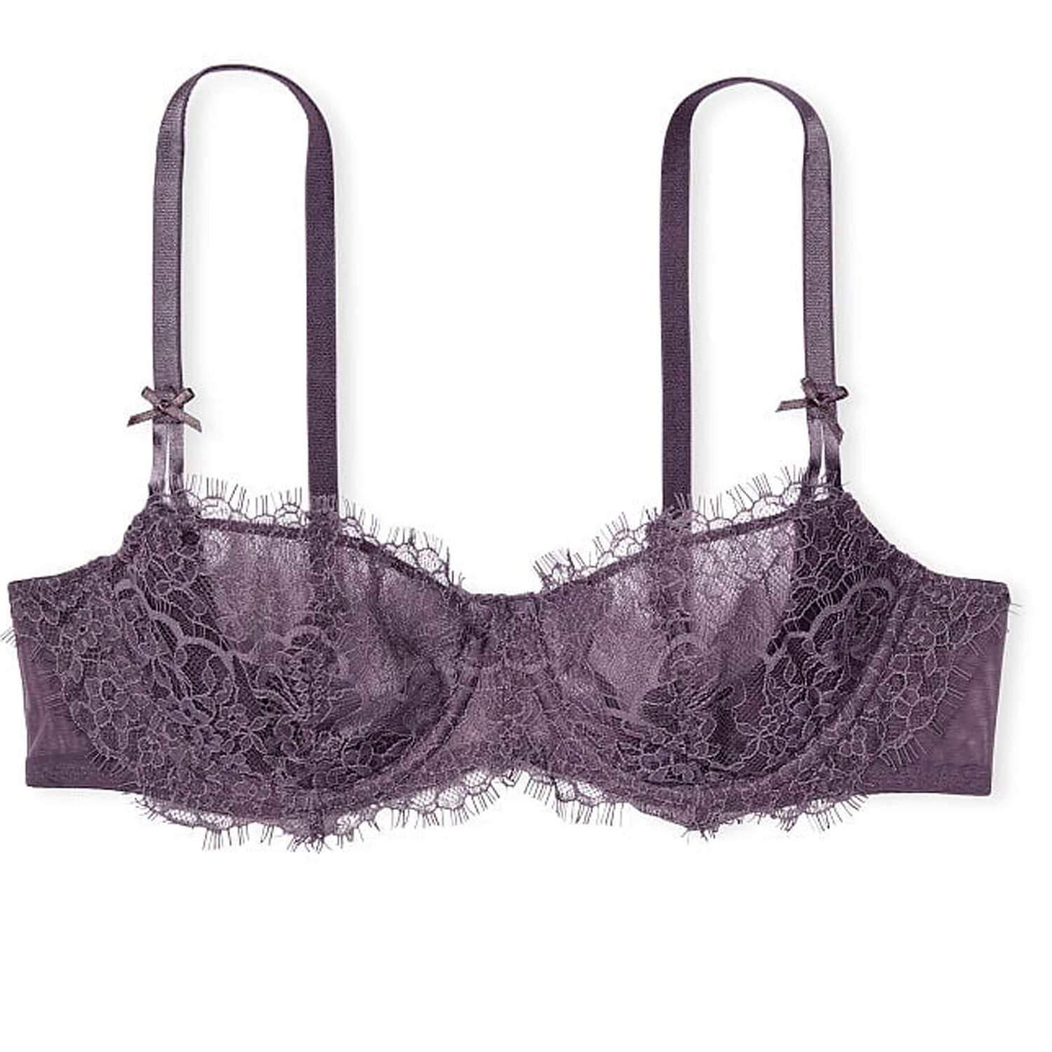 

Кружевной бюстгальтер-балконет Victoria's Secret Dream Angels Wicked Unlined, серо-синий