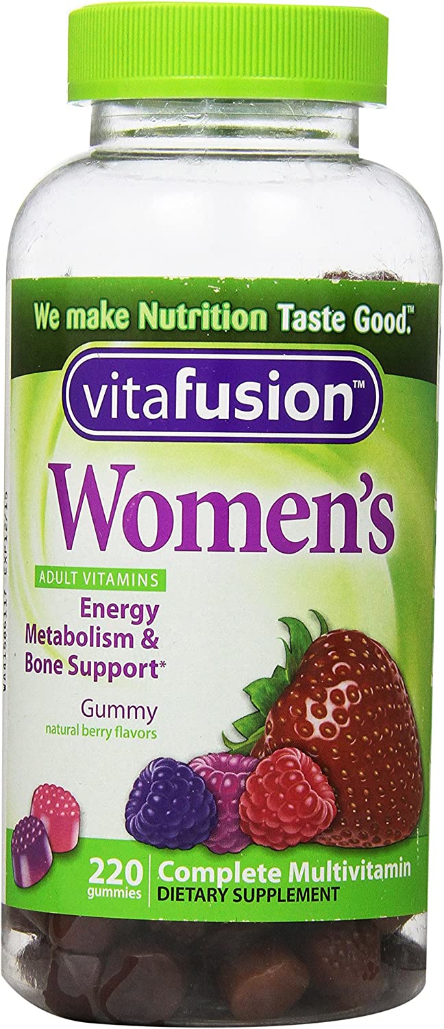 Жевательные мультивитамины Vitafusion для женщин, со ягодным вкусом, 220 таблеток nordic naturals мультивитаминный комплекс северные ягоды с вишневым вкусом 120 жевательных пастилок в форме ягод