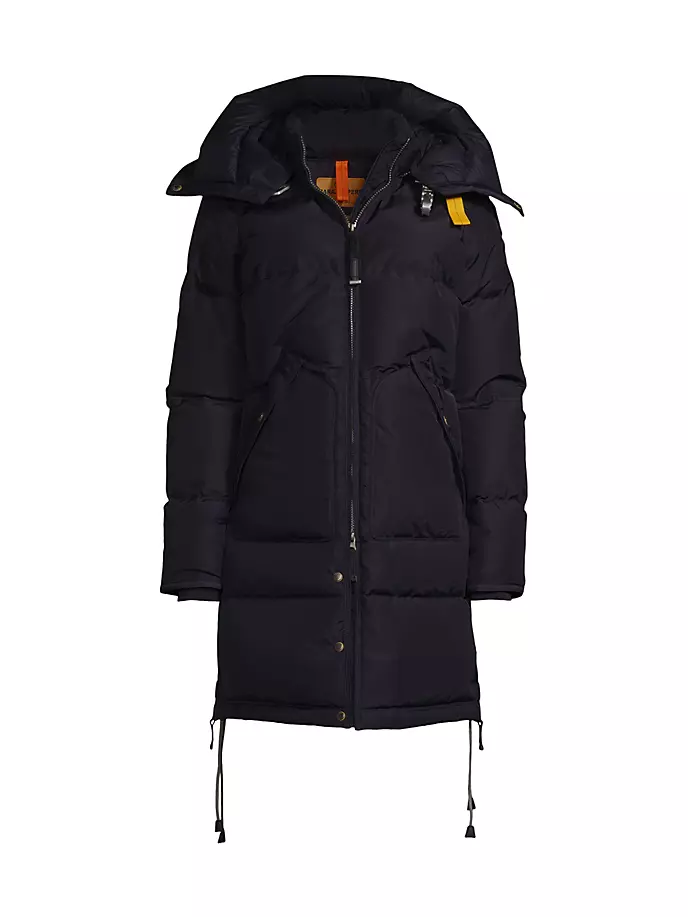 

Длинное пальто из медвежьего пуха Parajumpers, темно-синий