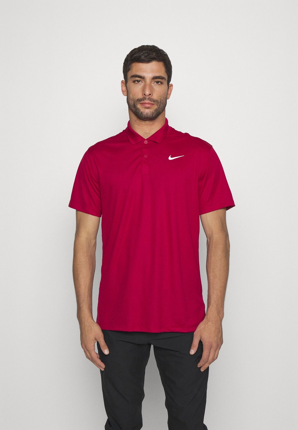 

Поло M NK DF VCTRY SOLID POLO Nike, благородный красный/белый