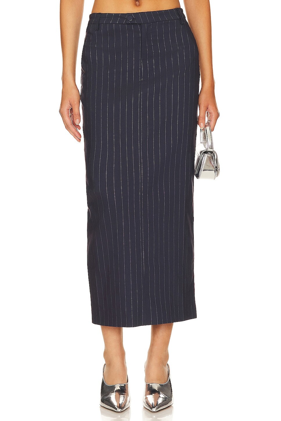 

Юбка макси Bardot Sian, цвет Navy Pinstripe