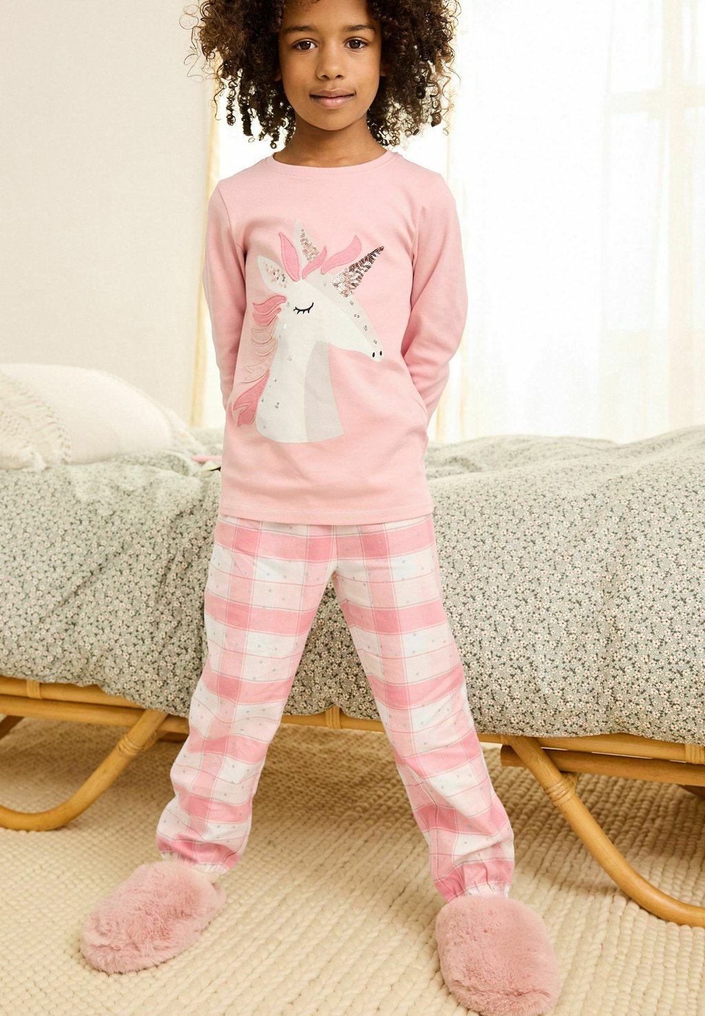 Пижама Check Set Next, цвет pink unicorn рубашка oversized next цвет pink black check