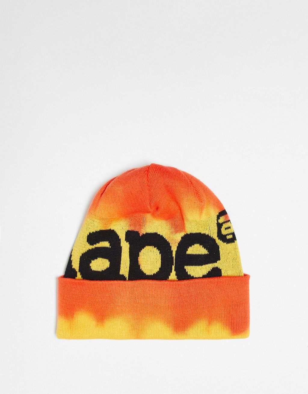 

Оранжевая шапка Aape by A Bathing Ape с большим логотипом