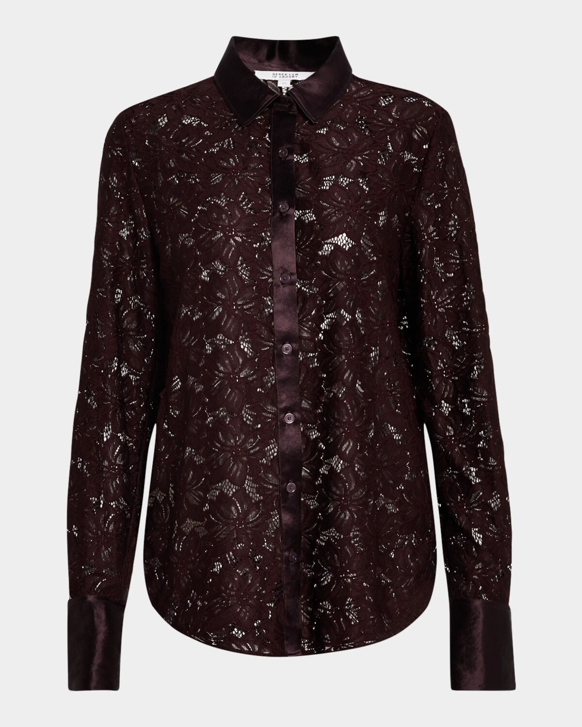 

Кружевной топ Raissa с цветочным принтом Derek Lam 10 Crosby, цвет Aubergine