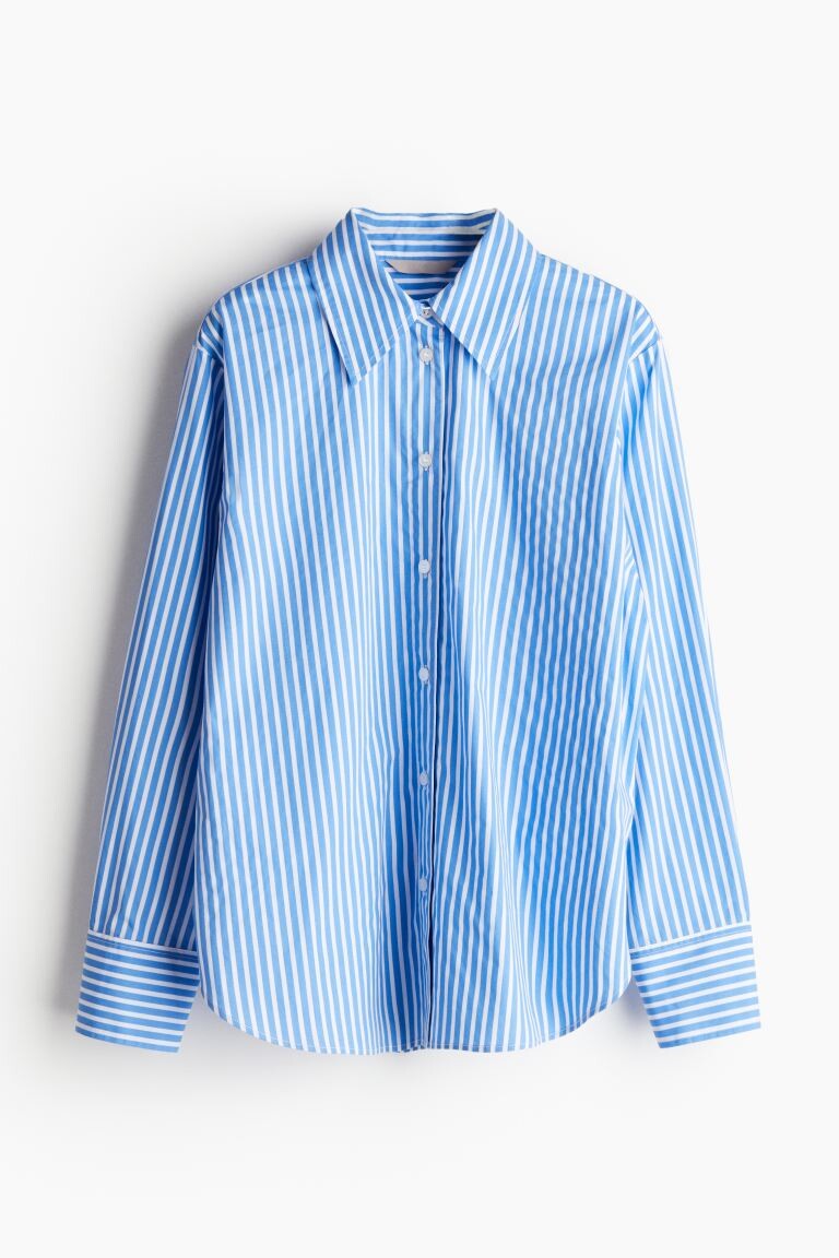 

Блузка-Рубашка из поплина H&M, синий