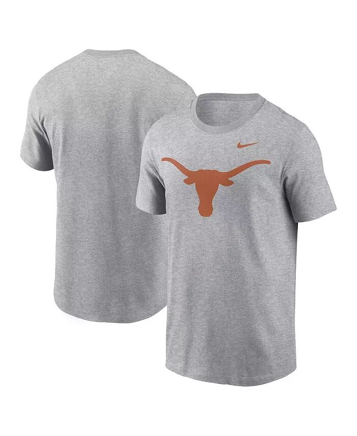 

Мужская футболка с логотипом Heather Grey Texas Longhorns Primetime Evergreen Nike, серый