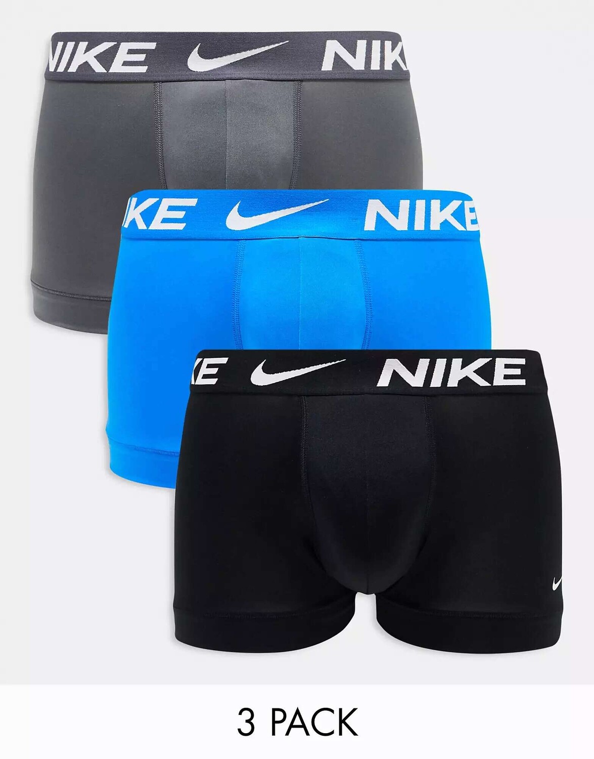 

Три комплекта плавок из микрофибры Nike Dri-Fit сине-серого и черного цветов
