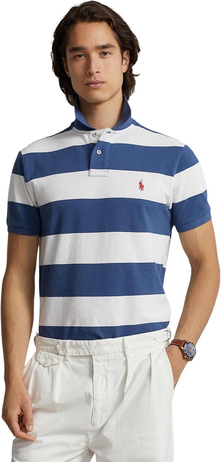 

Рубашка-поло Classic Fit Striped Mesh Polo Short Sleeve Shirt Polo Ralph Lauren, цвет Multicolor